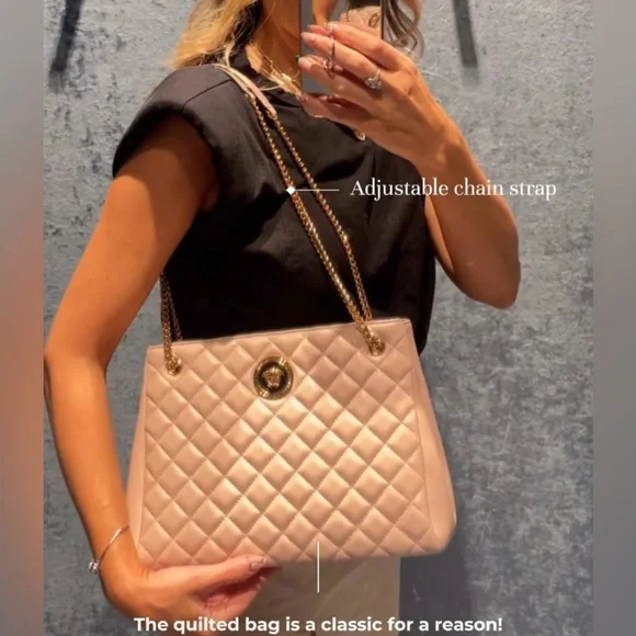 NEW VERSACE NAPPA SHOULDER BAG - Picture 7 of 14